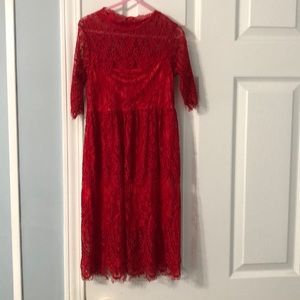 Size5 red lace dress